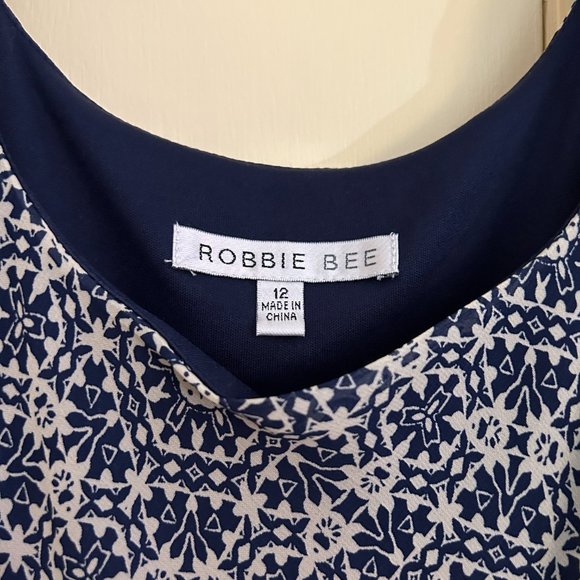 Super cute summer dress, blue and cream, size 12 - Picture 4 of 4